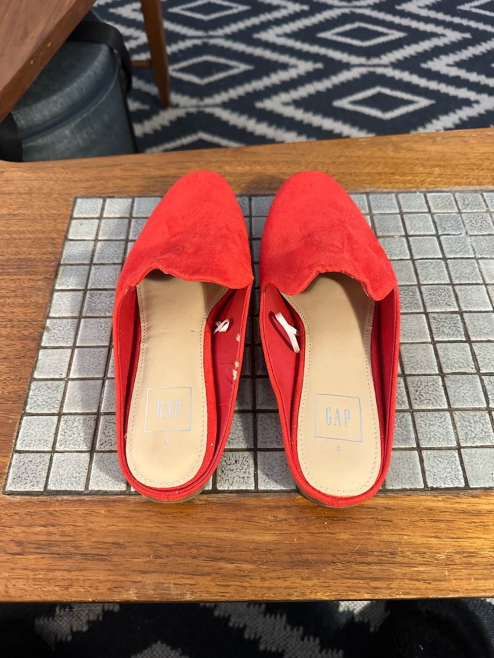 GAP Women’s Bright Red Slip-On Mules 8